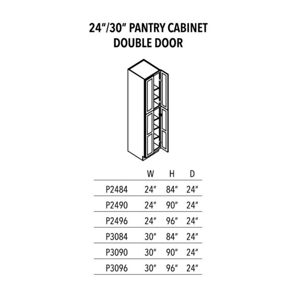 AVC 24 30 Pantry Cabinet Double Door