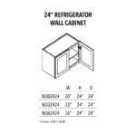 Unfinished Refrigerator Wall Cabinet 24"
