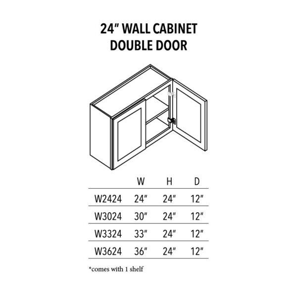 AVC 24 wall cabinet double door
