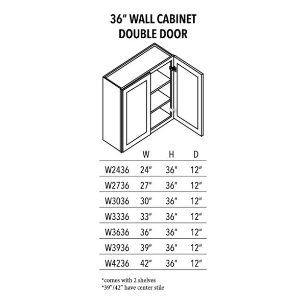 AVC 36C wall cabinet double door