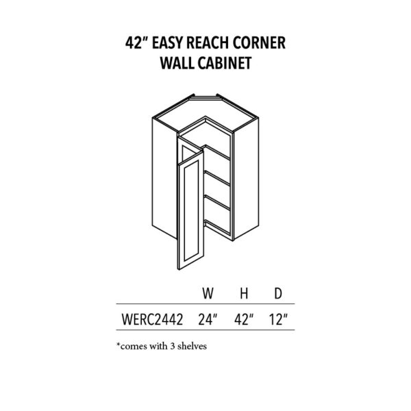 AVC 42 easy Reach corner Wall Cabinet