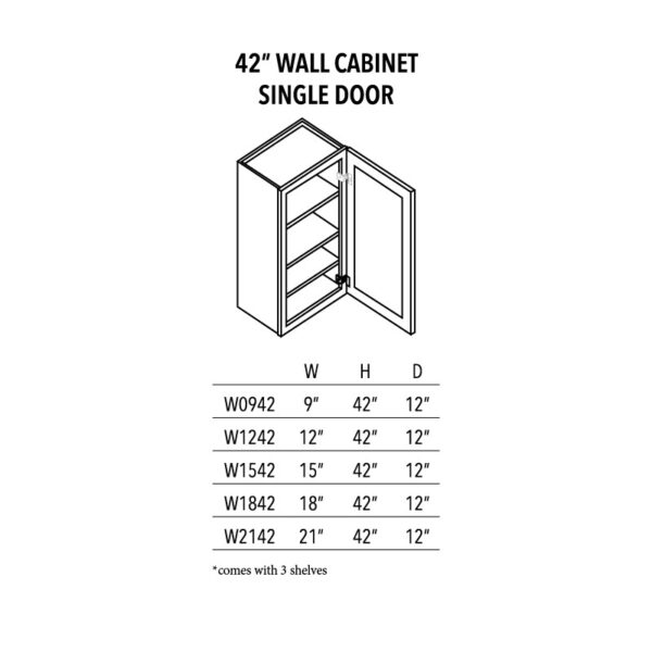 AVC 42 wall cabinet single Door