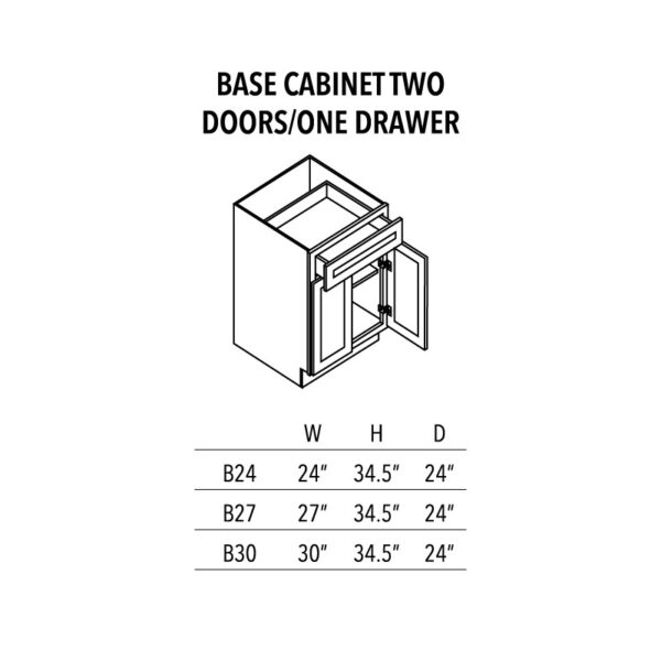 AVC Base Cabinet Two Doors.one Drawer