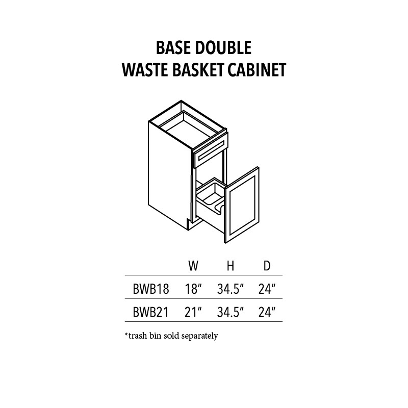 AVC Base Double waste Basket Cabinet
