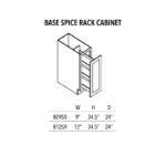 Unfinished Shaker Base Spice Rack Cabinet - Image 3