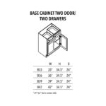 Unfinished Base Cabinet Two Door/Two Drawers