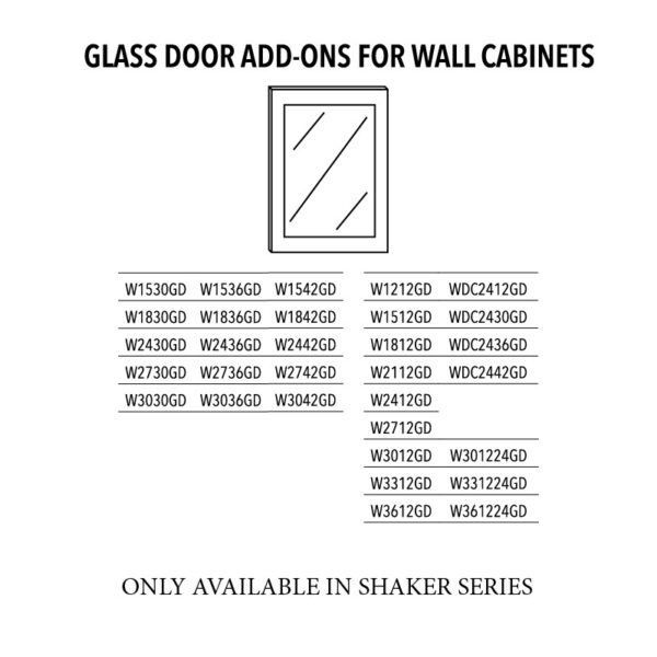 AVC Glass door addons for wall cabinets