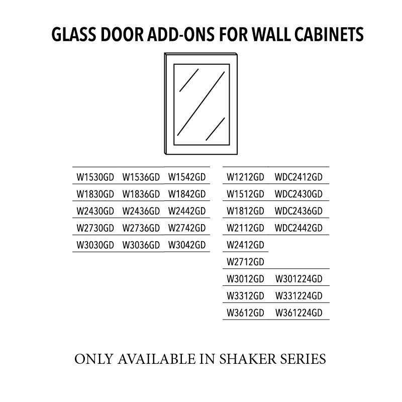 AVC Glass door addons for wall cabinets