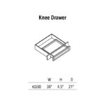 Unfinished Knee Drawer