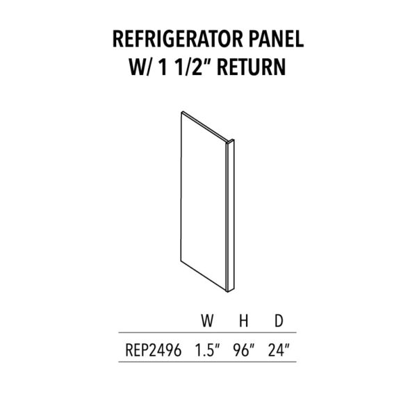 AVC Refrigerator panel with 1 1 2 return