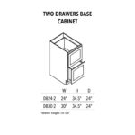 Unfinished Two Drawer Base Cabinet