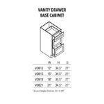 Unfinished Vanity Drawer Base Cabinet