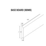 Unfinished Shaker Base Board