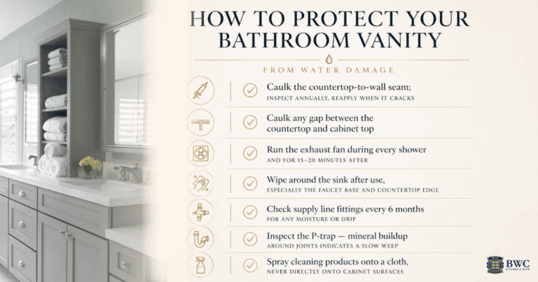 How to protect bathroom vanity