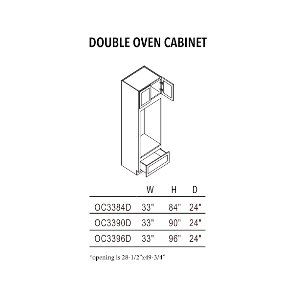 Unfinished Shaker Double Oven Cabinet - Image 1