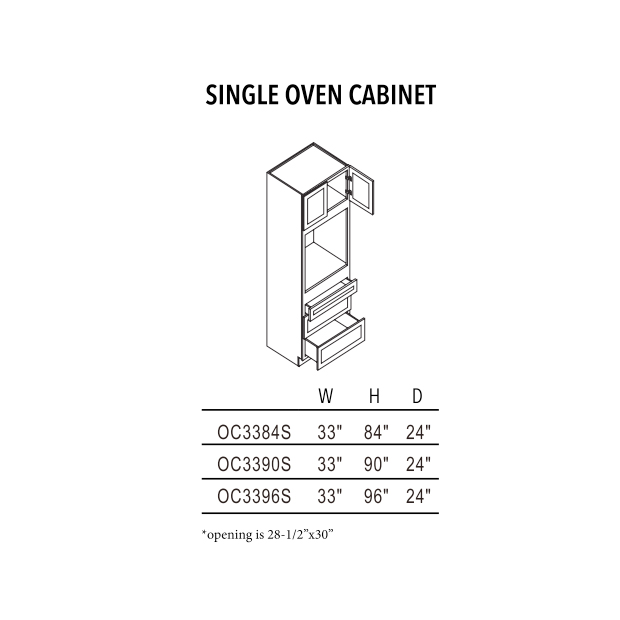 Unfinished Shaker Single Oven Cabinet - Image 1