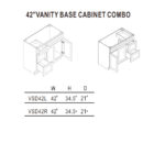 Vanity Base Cabinet Combo 42"