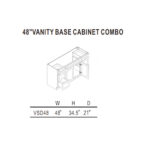 Vanity Base Cabinet Combo 48"