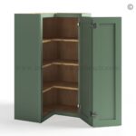 Jade Green Shaker 42" Easy Reach Corner Wall Cabinet - Image 2