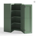 Jade Green Shaker 42" Easy Reach Corner Wall Cabinet - Image 2