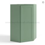 Jade Green Shaker Wall Diagonal Corner Cabinet