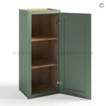 Jade Green Shaker 36" Wall Cabinet Single Door - Image 2