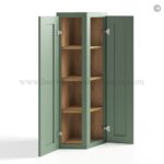 Jade Green Shaker 42 Wall End Cabinet - Image 2