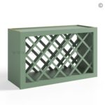 Jade Green Shaker 15"/18" Criss-Crossed Wine Rack Cabinet