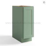Jade Green Shaker Base Cabinet Full Height Single Door