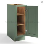 Jade Green Shaker Base Cabinet Full Height Single Door - Image 2