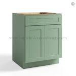 Jade Green Shaker Base Cabinet Two Doors/One Drawer