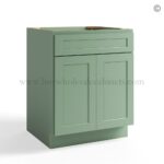 Jade Green Shaker Base Cabinet Two Doors/One Drawer