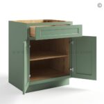 Jade Green Shaker Base Cabinet Two Doors/One Drawer - Image 2