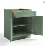 Jade Green Shaker Base Cabinet Two Doors/One Drawer - Image 2