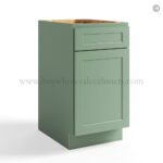 Jade Green Shaker Base Cabinet One Door/One Drawer