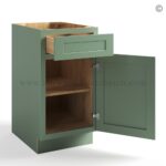 Jade Green Shaker Base Cabinet One Door/One Drawer - Image 2