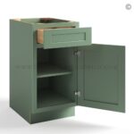 Jade Green Shaker Base Cabinet One Door/One Drawer - Image 2