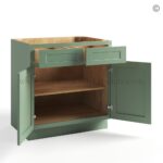 Jade Green Shaker Base Cabinet Two Door/Two Drawers - Image 2