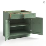 Jade Green Shaker Base Cabinet Two Door/Two Drawers - Image 2