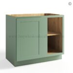 Jade Green Shaker Base Blind Corner Cabinet