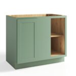 Jade Green Shaker Base Blind Corner Cabinet