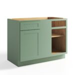 Jade Green Shaker Base Blind Corner Cabinet