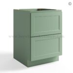Jade Green Shaker Two Drawers Base Cabinet