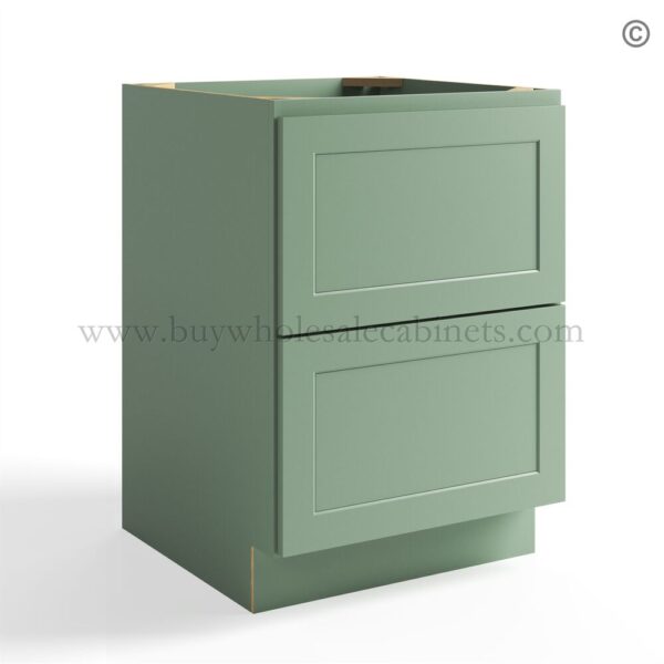 35 jade shaker closed two drawer base cabinet db30 2