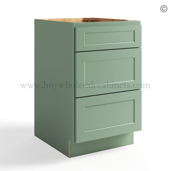 36 jade shaker closed three drawers base cabinet db15 3 1