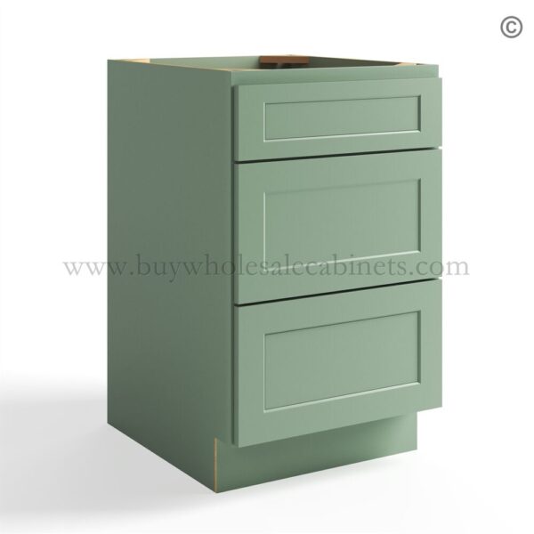 36 jade shaker closed three drawers base cabinet db15 3
