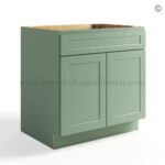 Jade Green Shaker Sink Base Cabinet