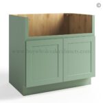 Jade Green Shaker Farm Sink Base Cabinet