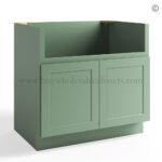 Jade Green Shaker Farm Sink Base Cabinet