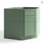 Jade Green Shaker Sink Base Angle Cabinet